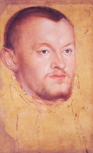 I. Augustus (1526-86) szász választófejedelem portréja (olaj, gouache és wc papíron)
